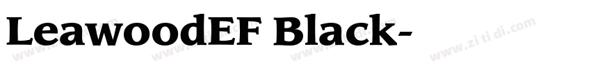 LeawoodEF Black字体转换